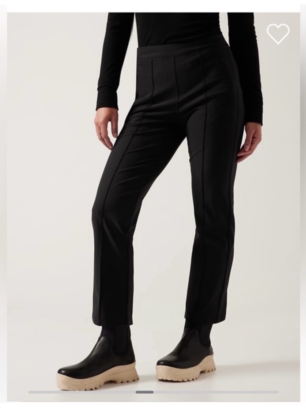 Athleta Hybrid Headliner Black Straight Leg Pants size 8 - Picture 2 of 6